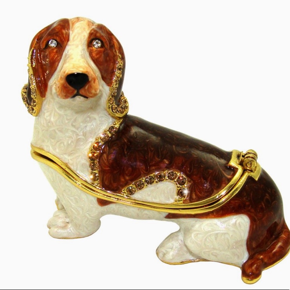 Objet d’Art Dachshund Great Canines of the World No. 328 Trinket Box 2010 w/ Box